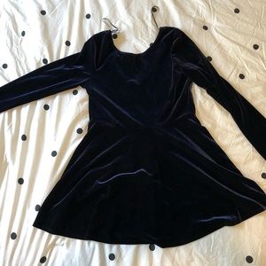 CRUSHED VELVET MINI DRESS